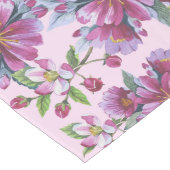 Chemin De Table Long Fleurs de pommier et verdure (Coin)