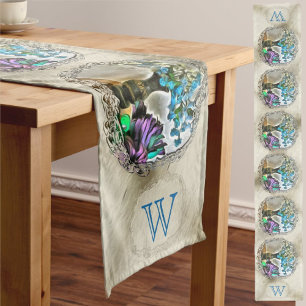 Chemin De Table Long Fleurs de soie et de rousseur de maïs 2190
