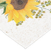 Chemin De Table Long Fleurs de soleil à l'aquarelle jaune (Coin)