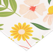 Chemin De Table Long Fleurs et Motif de jardin Feuille (Coin)