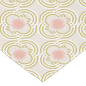 Chemin De Table Long Fleurs ou yeux - or neutre et rose (Coin)