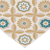 Chemin De Table Long Fleurs rétro or (Coin)