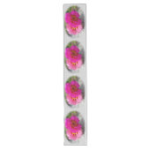 Chemin De Table Long Fleurs roses au soleil (Devant)