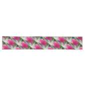 Chemin De Table Long Fleurs roses au soleil (Horizontal)