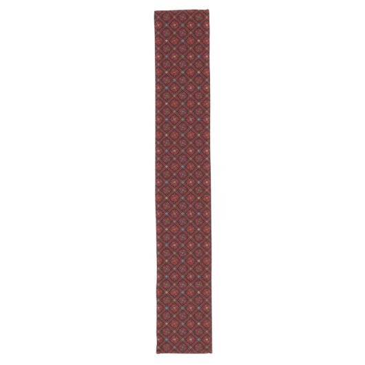 Chemin De Table Long Fleurs rouges Palestine Broderie tatreez Motif (Devant)