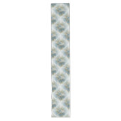 Chemin De Table Long Floral Dream Motif Abstrait Blue Khaki Fractal (Devant)
