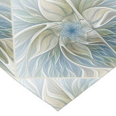 Chemin De Table Long Floral Dream Motif Abstrait Blue Khaki Fractal (Coin)