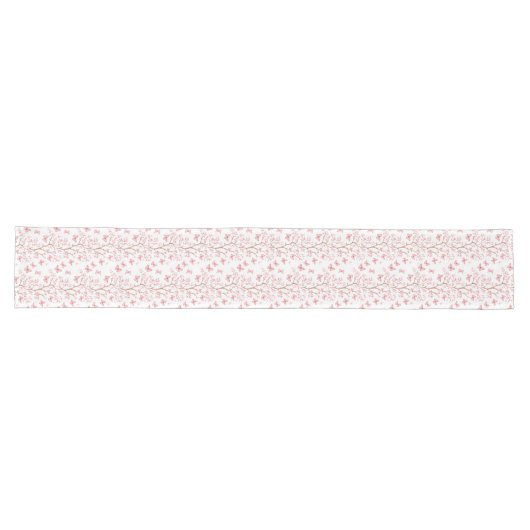 Chemin De Table Long Floral rose pâle (Horizontal)