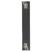 Chemin De Table Long Fluffy Gris (Devant)