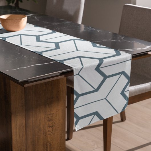 Chemin De Table Long Formes géométriques Motif transparent