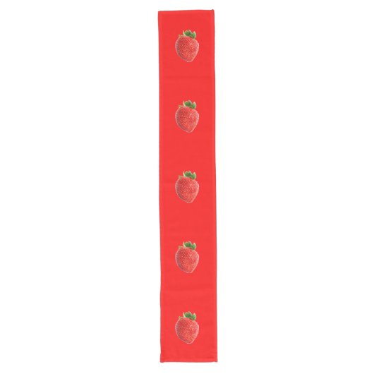 Chemin De Table Long Fraise d'été (Devant)