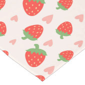 Chemin De Table Long Fraises et Coeurs sucrés Coureur de table (Coin)