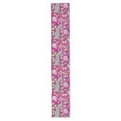 Chemin De Table Long Fuchsia Chinoiserie paon floral (Devant)