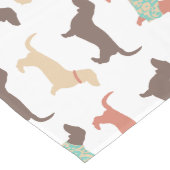 Chemin De Table Long Fun Dachshund Dog Motif (Coin)