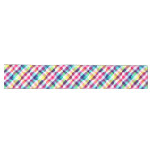 Chemin De Table Long Funky Rainbow Plaid Motif large table Runner (Horizontal)