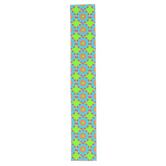 Chemin De Table Long Funny Flower Power Bloom III + votre backgr. & idé (Devant)