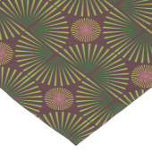 Chemin De Table Long Géométrique tribal vert & marron (Coin)