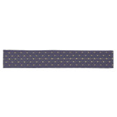 Chemin De Table Long Gold Navy Blue Art Deco Diamond Motif (Horizontal)