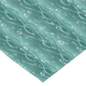 Chemin De Table Long Gouttes de pluie sur métal vert (Coin)