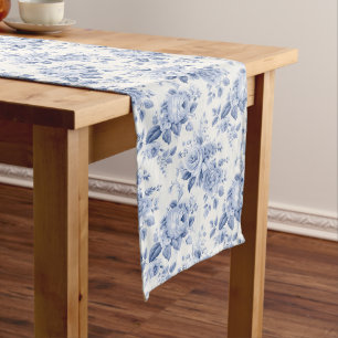 Chemin De Table Long Grandeur fanée : Le Chic du Chic du Shabby Bleu Fr