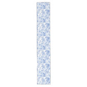 Chemin De Table Long Grandmillennial Blue Toile Roses Floral Table Runn (Devant)