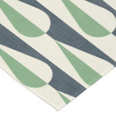 Chemin De Table Long Gras rétro goutte d'eau verte et grise (Coin)