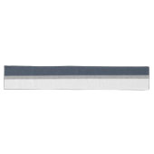 Chemin De Table Long Gris Bleu Foncé Abstrait Moderne Rayure De Base (Horizontal)