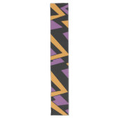 Chemin De Table Long Halloween Zig Zags Orange Violet (Devant)