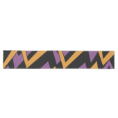 Chemin De Table Long Halloween Zig Zags Orange Violet (Horizontal)