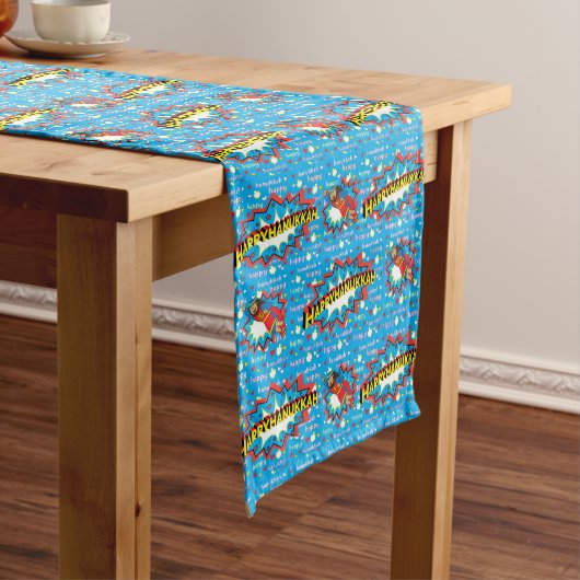 Chemin De Table Long Hanukkah "Juda Maccabée" (In Situ)