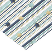 Chemin De Table Long Hanukkah Stripes and Dreidels (Coin)