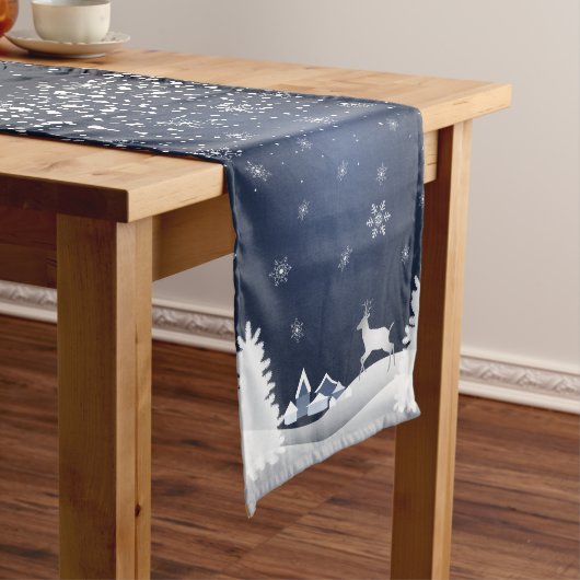 Chemin De Table Long Happy New Year! Winter Fairy Tale Fantasy blue (In Situ)