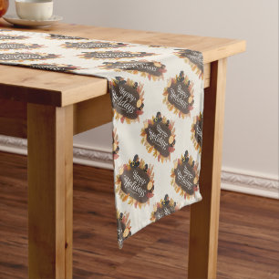 Chemin De Table Long Happy Thanksgiving