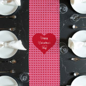 Chemin De Table Long Happy Valentine’s Day Hearts Romantic Table Runner
