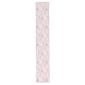 Chemin De Table Long Hiver Pastel Pink Snowflake Noël (Devant)