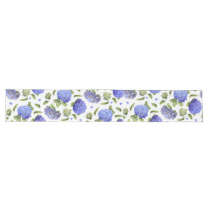 Chemin De Table Long Hortensias bleus