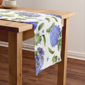 Chemin De Table Long Hortensias bleus (In Situ)