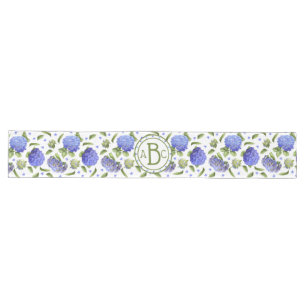 Chemin De Table Long Hortensias bleus
