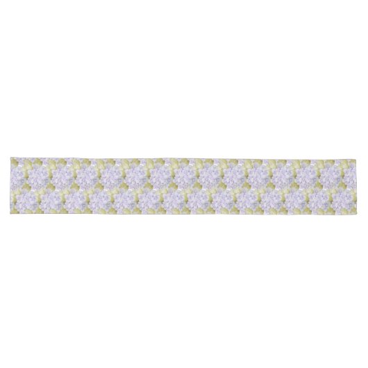 Chemin De Table Long Hydrangea Art Tons Bleu Violet (Horizontal)