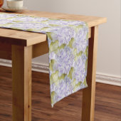 Chemin De Table Long Hydrangea Art Tons Bleu Violet (In Situ)