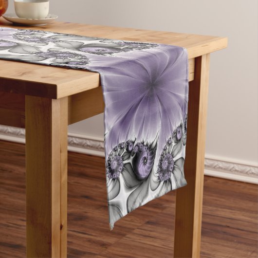 Chemin De Table Long Illusion de lilas Art floral abstrait fractal Fant (In Situ)