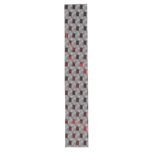 Chemin De Table Long Image rouge sous plaques grises, formes rectangula (Devant)