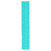 Chemin De Table Long Impression Florale Décorative Bleu Pastel (Devant)