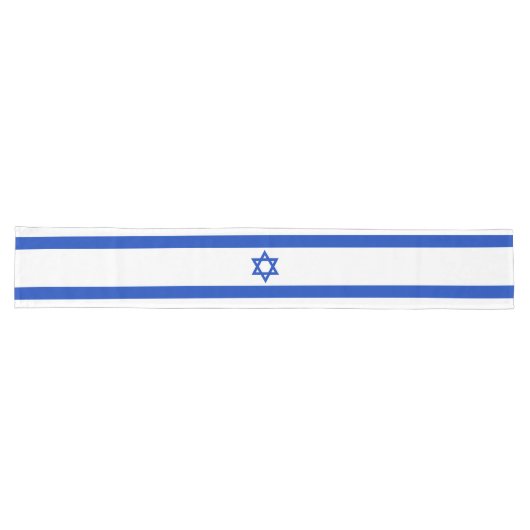 Chemin De Table Long Israël drapeau patriotique moderne (Horizontal)