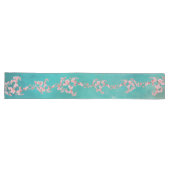 Chemin De Table Long Italian-Inspired Cherry Blossom Green  (Horizontal)