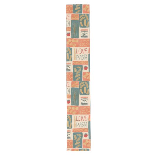 Chemin De Table Long J'aime les pâtes (Devant)