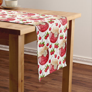 Chemin De Table Long Jam cerise