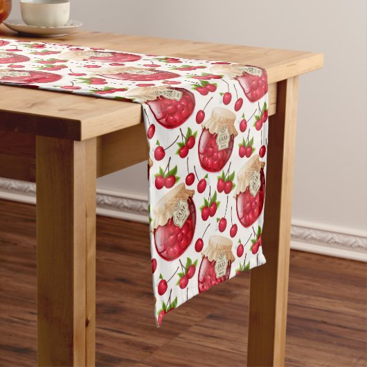 Chemin De Table Long Jam cerise (In Situ)
