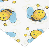 Chemin De Table Long Jolie bumble motif blanc (Coin)