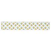 Chemin De Table Long Jolie bumble motif blanc (Horizontal)